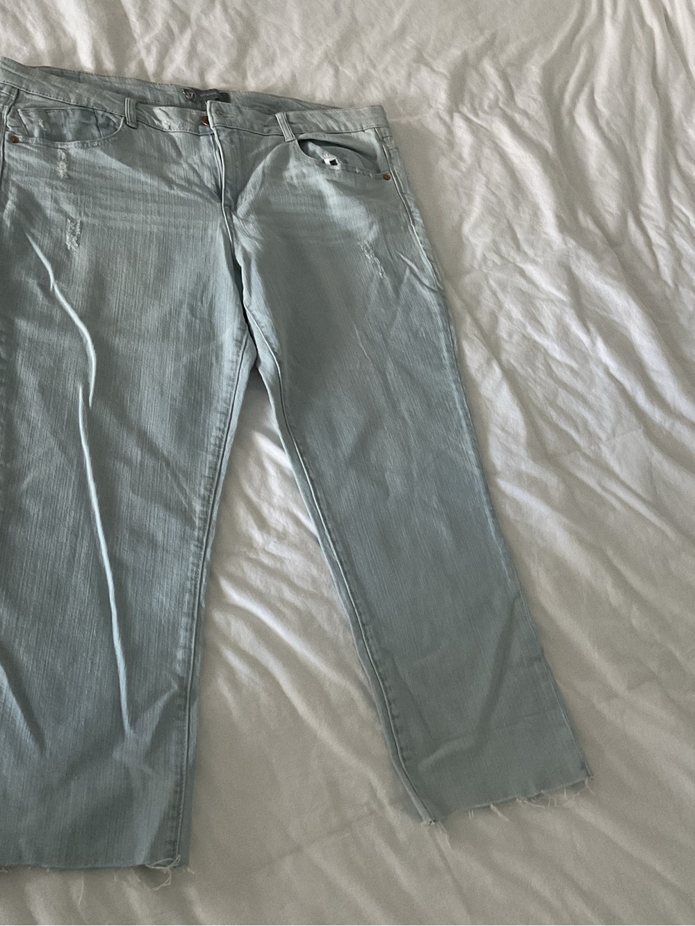 Wit & Wisdom Raw Hem Straight Leg Jeans